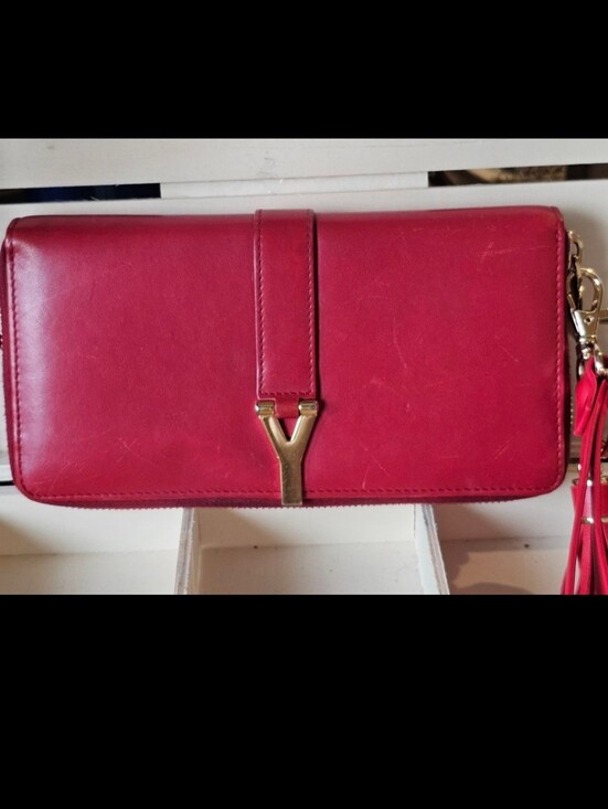 Yves Saint Laurent Handbags - YSL Yves Saint Laurent 2014 "Y" Ligne "Chyc" Continental Wallet w/Wristlet